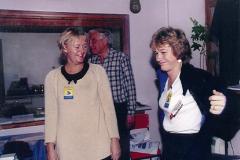 I believe in miracles, since you came along you _ _ _ _  _ _ _ _ _ (Alison Goossens & Kath Molyneux Modelling the goods at the merchandise outlet)