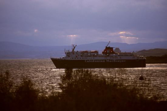 Sunrise over the Isle of Mull ferry