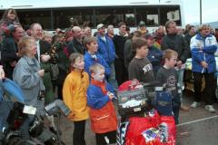 Some of the crowd at the finish