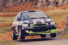 Ninth overall and Third in Class D - Mark Jasper and Alan Snell in their battered Ford Escort Cosworth on Saturday afternoon