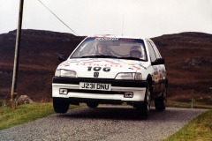 Peugeot going quick over Mishnish. Twelfth Overall & 1st Class A -